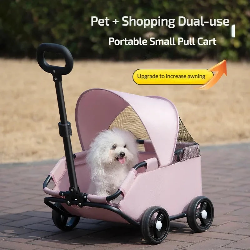 Pet Travel Carrier Stroller with Sun Cover
