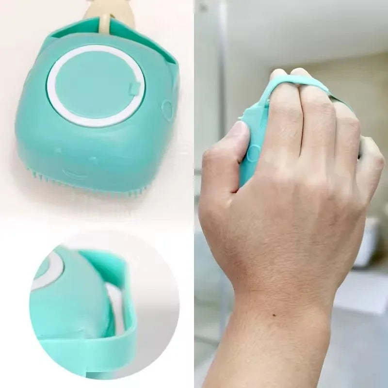 Bathing Brush & Shampoo Dispenser