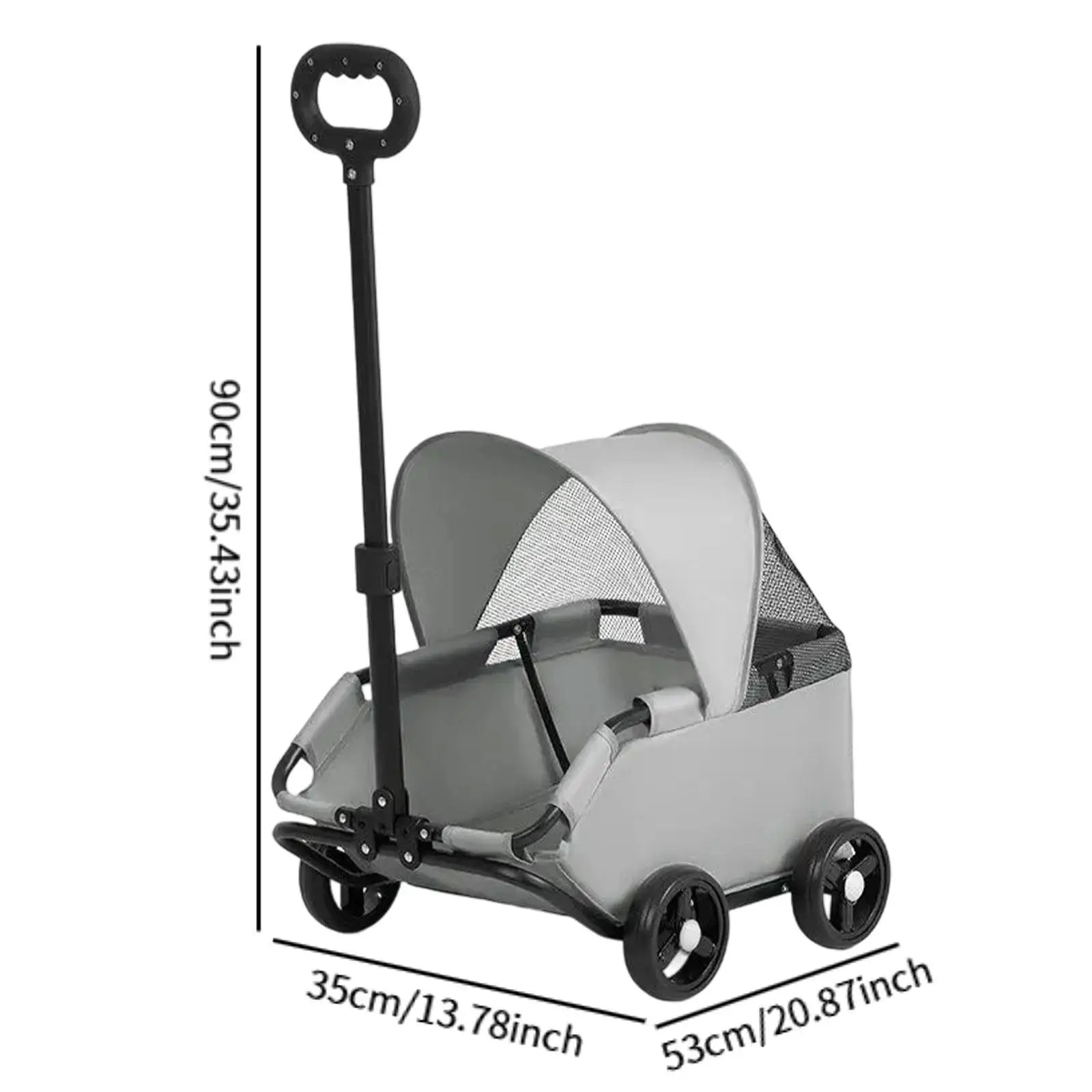 Pet Travel Carrier Stroller with Sun Cover