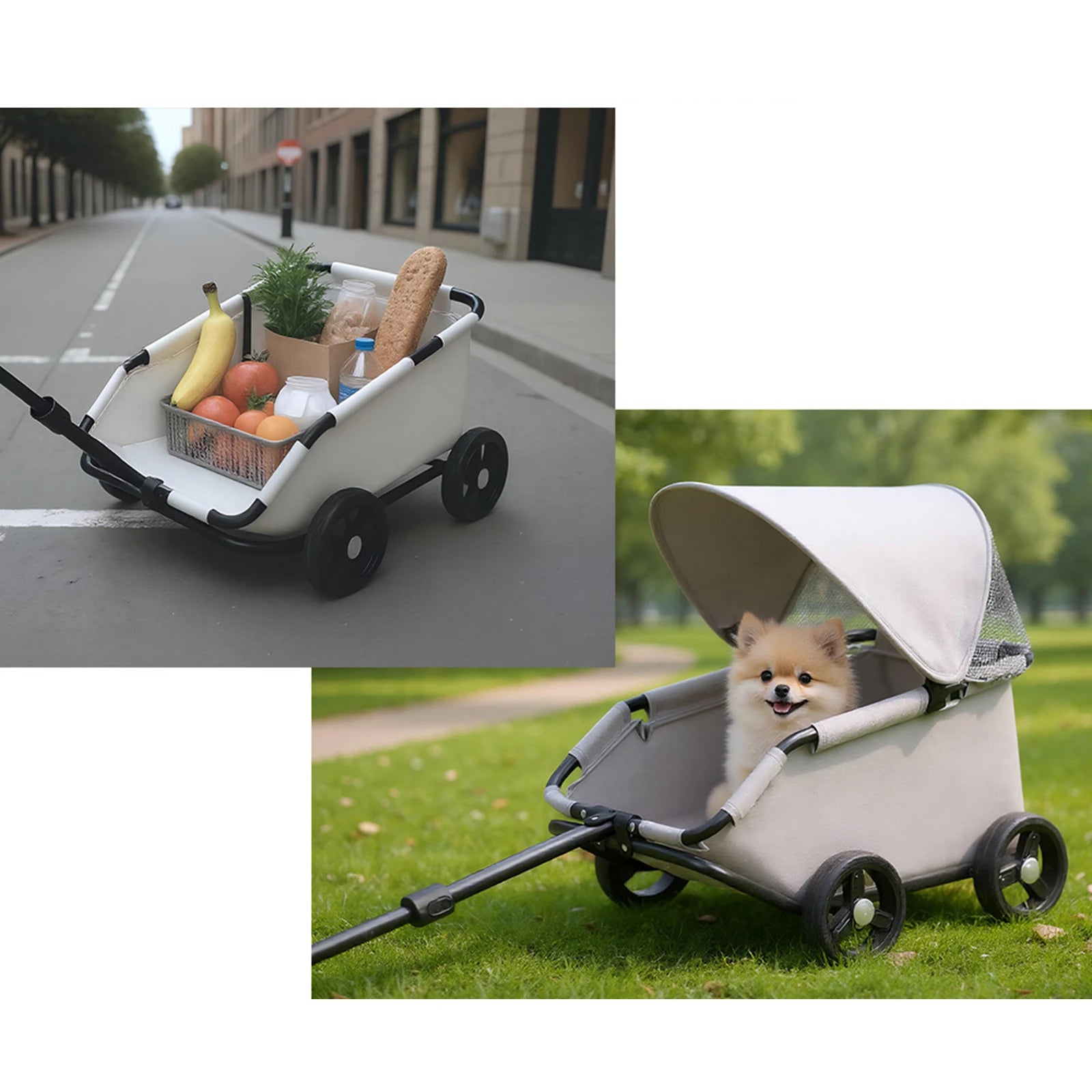 Pet Travel Carrier Stroller with Sun Cover